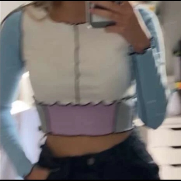 Color patch Crop Top - Picture 3 of 5